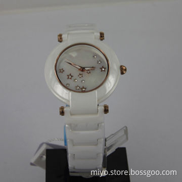 Ladies' ceramic watch with shell dial, fancy, novelty and nice, OEM and ODM orders are welcome